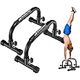 RHINOSPORT Parallettes Bars Dip Calisthenics Push Up Bars 10.2 in High 300Kg/661lbs Weight Capacity Strength Training Home Gym Workouts Calisthenics Equipment [19.6x10.2x10.2 in]