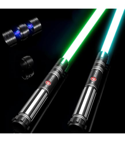 Lichtzwaard, 15 Kleuren Lichtzwaarden Met Vibrerende Metalen Handgrepen 2 In 1 Led Lichtzwaard 3 Geluidsmodi Handgreep Oplaadbare Batterij Licht Burst Modus Zwart Handvat 804958088