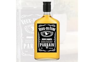 MIMI GRANDIT Étiquette autocollante pour bouteille, Demande parrain, Cadeau Original (Petite étiquette Parrain)