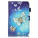 Produktbild Skytar Galaxy Tab A 7 2016 Case,Tab A6 7'' Hülle - PU Leder Cover Case Stand Schutzhülle Flip Etui Tasche für Samsung Galaxy Tab A 7.0 Zoll T280N / T285N Tablet Hülle Schutzhülle,Gold Schmetterling