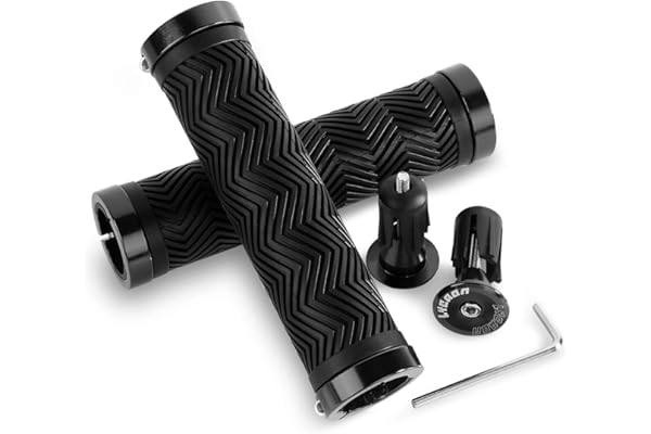 LYCAON Poignées de vélo ergonomiques avec 2 Embouts en Aluminium Extensibles, poignées de vélo antidérapantes pour VTT/BMX/Mountain/Downhill/Foldable/Urban Bicycles/Scooter