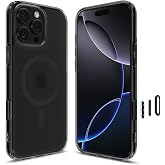 Spigen iPhone 16 Pro ile Uyumlu MagSafe Kılıf Ultra Hybrid T Mag Fit Frost Kamera Kontrol Sararmaya Dayanıklı Mat Siyah Şeffa