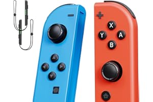 Shiptree Controller Switch, Wireless Joystick con Double Vibration/Giroscopio a 6 Assi, Controller per Switch/OLED/Lite con un paio Cinturini Gamepad da Polso