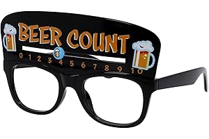 Folat 24087 Partybrille - Bierzähler - Beer Count - Schwarz - Festbrille, Mottoparty, Karneval, Bierfestbrille