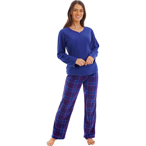Indigo Sky Rosie Soft Knitted Cotton Pyjama Set Damen - Bequemes Pyjamaset Aus 100% Baumwolle