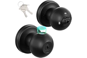 FITNATE Biometric Door Lock, Rechargeable Fingerprint Lock with Key, Smart Door Handle for Bedrooms, Offices, and Hotels
