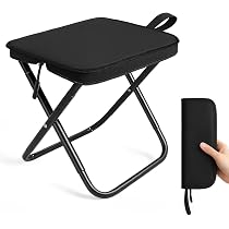 Sgabello pieghevole ultraleggero, supporta fino a 120 kg, sgabello pieghevole, piccole sedie da campeggio portatili per esterni, sedia telescopica leggera da giardino per pesca, viaggi, picnic, caccia