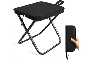 IBOPUXIU Klapphocker, Klapphocker Faltbar, Campinghocker Tragbarer, Hochwertiges Oxford-gewebe & Stahl, TragfäHigkeit 120 Kg, FüR Outdoor Reisen Wandern Garten Angeln Grillen