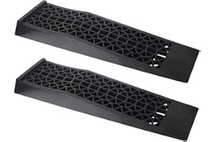 NAIMP Set of 2 Car Ramp Low Rise, 3 Tone Heavy Duty Car Ramps Vehicle Lifting Tools, Plastic Ramp for Car Maintenance Repair