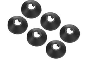 PATIKIL 6pz Coperture Copri Tubi per Tubo Acqua 12mm Rosetta Termosifoni, Copricalorifero Termosifone Plastica Accessori Termosifoni per Tubi Riscaldamento Scudo Collare Parete, Nero
