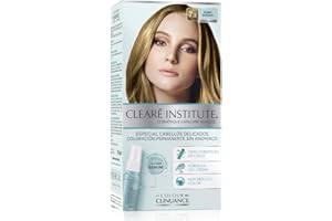 CLEARÉ INSTITUTE Colour Clinuance | Teinture Capillaire pour Cheveux Délicats | Coloration Permanente Sans Ammoniaque | Couleur Intense, Couverture à 100% | Testé Dermatologiquement | 7.3 Blond Doré