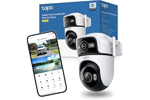 Tapo C545D 360° utomhus WiFi-övervakningskamera, 2K dubbellins, AI