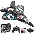 OMNEX Remote Control Aeroplane, 2.4GHz RC Fighter Plane, LED Lights, USB Charging, RTF for Beginners