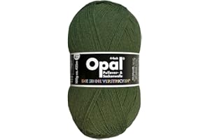 ‎FRIDA'S WOLLHAUS Frida's Wollhaus Opal 100 g Uni 4-fach Sockengarn Strümpfe Stricken filzfrei Wolle 35 Farben (5184 | Olivgruen)