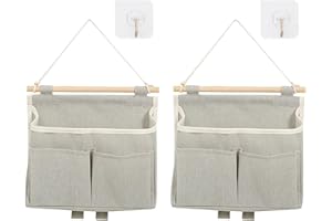 ZWQLZG Camping Organizer Hängend 2pcs, Stoff Hängeorganizer Camping Faltbar Camping Aufbewahrung Mit 3 Taschen Pro Hängeaufbewahrung Für Badezimmer, Schlafzimmer, Kleiderschrank, Schrank