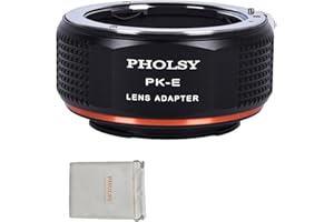 PHOLSY Manuale Adattatore per Lente: Compatibile con Obiettivi Pentax K e Corpo Fotocamera Sony E (NEX), PK su E