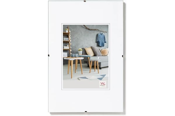 walther design tavelram antireflexglas 18 x 24 cm ramlös tavelhållare RB824A