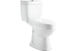 VEREG WC-Kombination Abgang innen senkrecht, inklusive WC-Sitz, Tiefspüler weiß