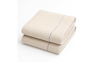 QUICK CLEANING SUPPLIES Pack of 2 Heavy Duty Oven Cloths, 100% Cotton Herringbone, Heat Resistant Thick Weave Kitchen Cloths, Professional Catering Dish Towel & Potholders, Large 48 x 76 cm, Washable & Reusable