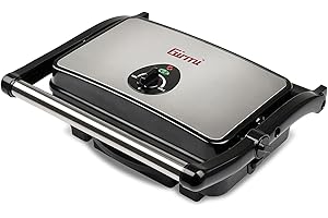Girmi BS11 - Parrilla, 1500 W, negro, acero inoxidable