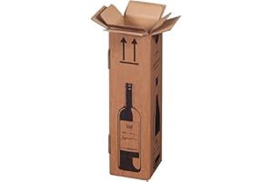 KARTON-BILLIGER Magnum - Caja de envío para 1 botella de vino (certificado PTZ - DHL)
