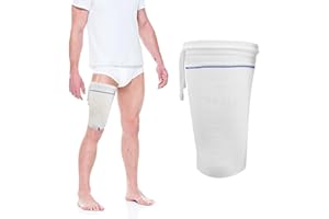 HNYG Catheter Leg Bag Holder,Leg Sleeve for Catheter Bag,Catheter Bag Holder with Adjustable Strap,Fabric Catheter Stabilization Device,Urine Drainage Bag Cover,Urinary Incontinence Catheter Supplies. (M)