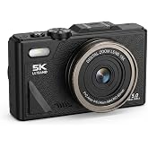5K Dijital Kamera, Fotoğraf&ccedil;ılığa Yeni Başlayanlar İ&ccedil;in Auto Focus Fotoğraf Makinesi, 3 İn&ccedil; Katlanabilir IPS Ekran, &Ccedil;ocuklar 