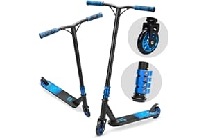BOLDCUBE Deluxe Stunt Scooter for Kids Ages 8-12 Years | Anodized Finish | ABEC 9 | 4 Bolt Clamp | Marbled Grips | 7+ yrs