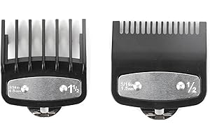 JOYVOX 2 Pcs Clipper Guards for Wahl Clippers – Sizes 0.5 & 1.5, Essential Hair Clipper Accessories, Clipper Set with Clip 1/16 Inch and 3/16 Inch Replacement Standard Fitting Comb