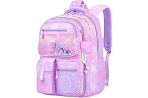 FRONET Sac à dos d'écolier pour fille 2 3 4 5 6 classe 7-15 ans Sac à dos enfant école fille adolescente Sac à dos femme Sac à dos d'école Sac d'école Sac à dos décontracté pour filles