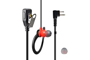 HYSHIKRA 2-stifts walkie-talkie-headset med mikrofon och PTT | Kompatibel med Motorola DP1400 CP040 GP300 GP88 Tvåvägsradio headset