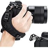 JJC Systemkamera Handschlaufe für Sony Fujifilm Canon Nikon Olympus Panasonic (Schwarz)