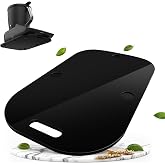 Sliding Board for Thermomix TM7, Board for Thermomix Black | with 360&deg; Smooth Teflon Sliders, BPA Free Acrylic Glass Rolling