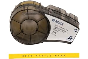 Brady ( M21-125-C-342-YL ) Manguito de poliolefina termorretráctil PermaSleeve para BMP21-PLUS; BMP21 6.00 mm x 2.10 m Negro sobre amarillo