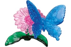 Crystal Puzzle | motyl 3D | przezroczyste wzornictwo | 39 części | zestaw do montażu dla dzieci i dorosłych | HCM Kinzel