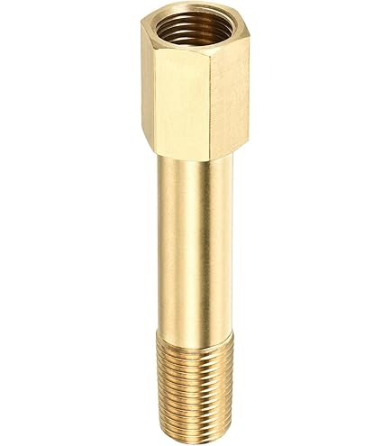 Lot De 2 Raccords Filetés En Laiton - 45 Degrés IG/AG 1/2", DN15 - Pour Raccord Fileté - En Laiton - Angle 45° - Filetage Intérieur X Extérieur - Coude 45° - Raccord Sanitaire - Coude 45