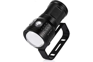 eecoo Diving Flashlight, 10800 Lumen Waterproof Diving Torch COB Led Dive Lights, 7 Modes, 80M Underwater Professional LED Flashlight Submersible Lights with Bracket Stand, Battery Not Included
