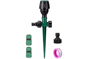 CONBLOM Pulvérisateur d'eau Rotatif à 360 ° pour Irrigation, Système d'arrosage avec Couverture de Pulvérisation de 4 à 7 m Système D'irrigation de Pelouse par Brumisation pour Plantes, Fleurs, Légumes