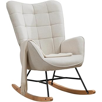Fauteuil à Bascule Allaitement Scandinave