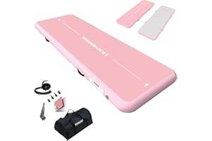 RISINGUKST Air Track Ginnastica Artistica 10/20cm Spessore, 2/3/4/5/6m materassino palestra con Pompa Elettrica per Casa, Air Roller