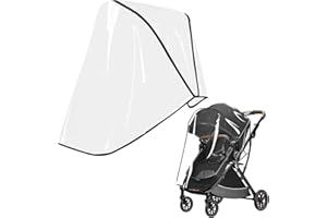 OWNKIM Habillage Pluie Universel pour Poussette - Protection Transparente Contre Pluie, Vent, Neige, PVC Écologique Durable, Installation Facile - Accessoire Indispensable pour Sorties Bébé