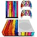 Produktbild Morbuy Xbox ONE S Design Folie Skin Vinyl Aufkleber Sticker für Microsoft Xbox ONE S Konsole + 2 Controller Skins Set (Holz Regenbogen)