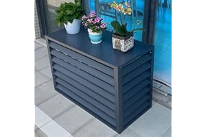 SUKORI Copertura per Aria Condizionata Esterna,Copri Motore Condizionatore Esterno,Mobile Copri Condizionatore,Schermo per La Privacy Recinzione per Pattumiera,Copertura AC in Alluminio (Color : Grey, Size