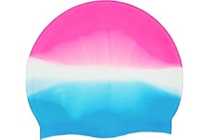 WOWTLMY Kids Swimming Cap for Girls Boys Children,Silicone Kids Swim Hats for Long Hair and Short Hair,Comfortable Unisex Teens Kids Swimming Cap