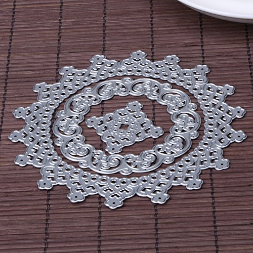 Amazingdeal365 3 X Flower Metall Form Schablonen Schneiden DIY Dekor Sammelalbum Karten Buchzeichen Lesezeichen als Geschenk für Freunde Geburtstag Kinder,Kindergarten Hobby Schule Handarbeit Unterricht usw. Ein tolles Geschenk! - 2