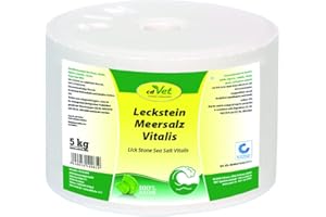 cdVet Leckstein Meersalz Vitalis 5 kg - Natürliche Salzzufuhr für Tiere, Reich an Elektrolyten und Mineralien