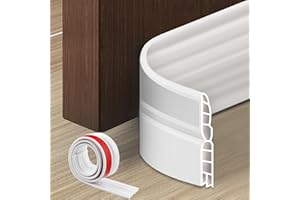 Gelanty Türdichtung Zugluftstopper für Türen, Türdichtung Selbstklebend, Tür Zugluftstopper Neu Upgrade 3-Schicht-Blockierung,Schallschutz Tür Dichtung für Türen,Türdichtung Unten 100cm(Weiß)