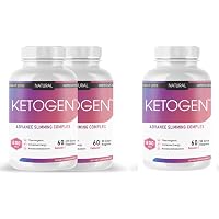 Ketogen Keto Advance Weight Loss Natural Fat Burner with Green Tea, Green Coffee & Apple Cider Capsules (Pack of 3)