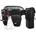 Rapala Tool Belt Belt Combo Pack-Bag Adjustable Containers and Multiple Attack Points for Fishing Tools and Accessories-Black/Red Unisex-Adult, Black/Red, Standard