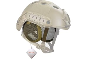 WLXW Tactical Airsoft Military Paintball Couvercle Latéral en Métal avec Protège-Oreilles pour Casque Fast, Accessoires de Casque pour Équipement de Protection de Tête de Chasse en Plein Air